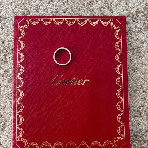Authentic NEW Cartier C De Cartier platinum ring size 51 - Picture 6 of 6